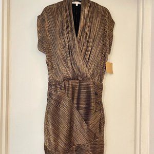 RACHEL Rachel Roy Metallic Copper Brown Gold Party Cocktail Dress- Size Medium